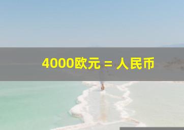 4000欧元 = 人民币